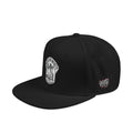 Embroidered Snapback Hat — Vintage Rebel Logo with USA Flag Patch
