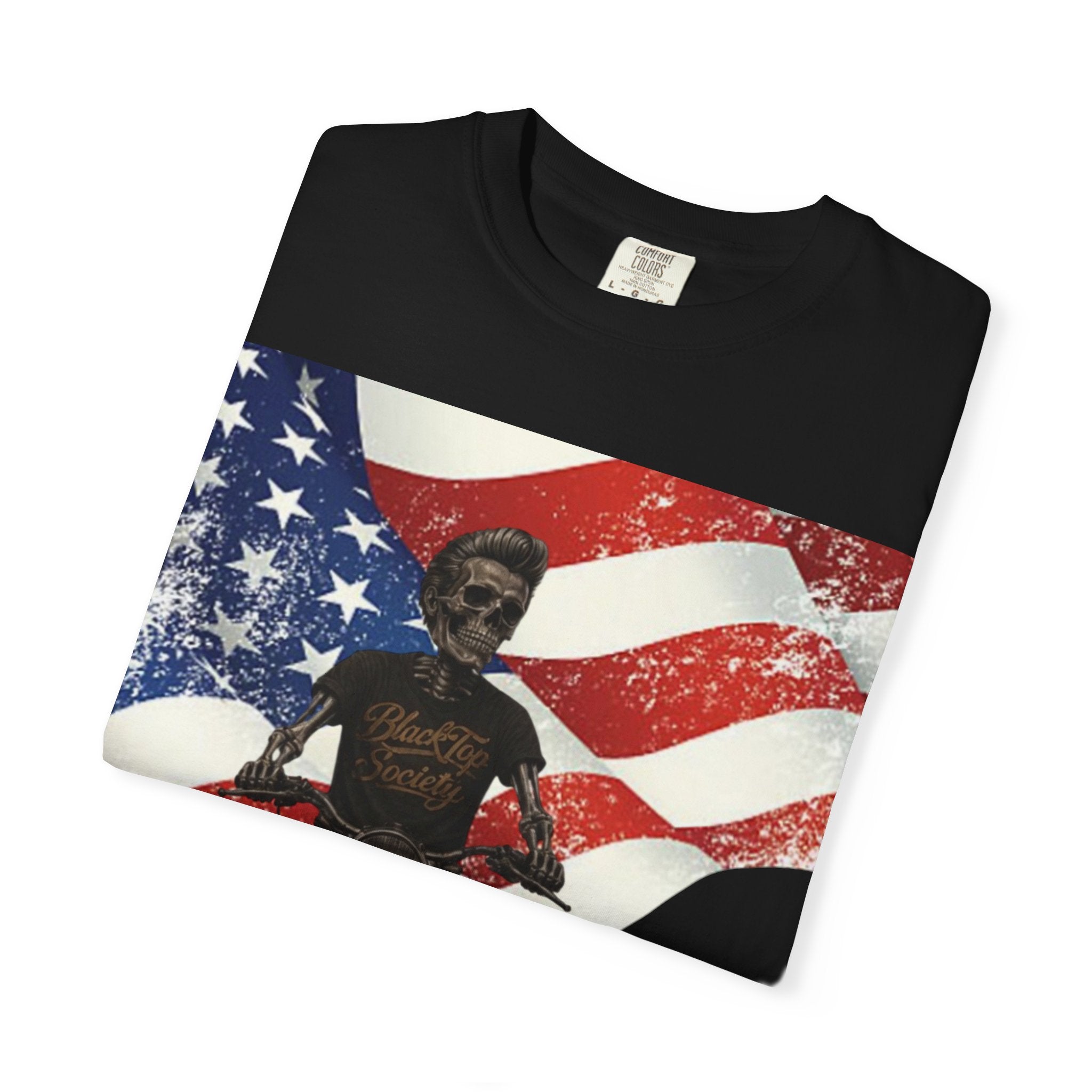 Patriotic 'This is our Land' graphic tee, Blacktop Society, view 7