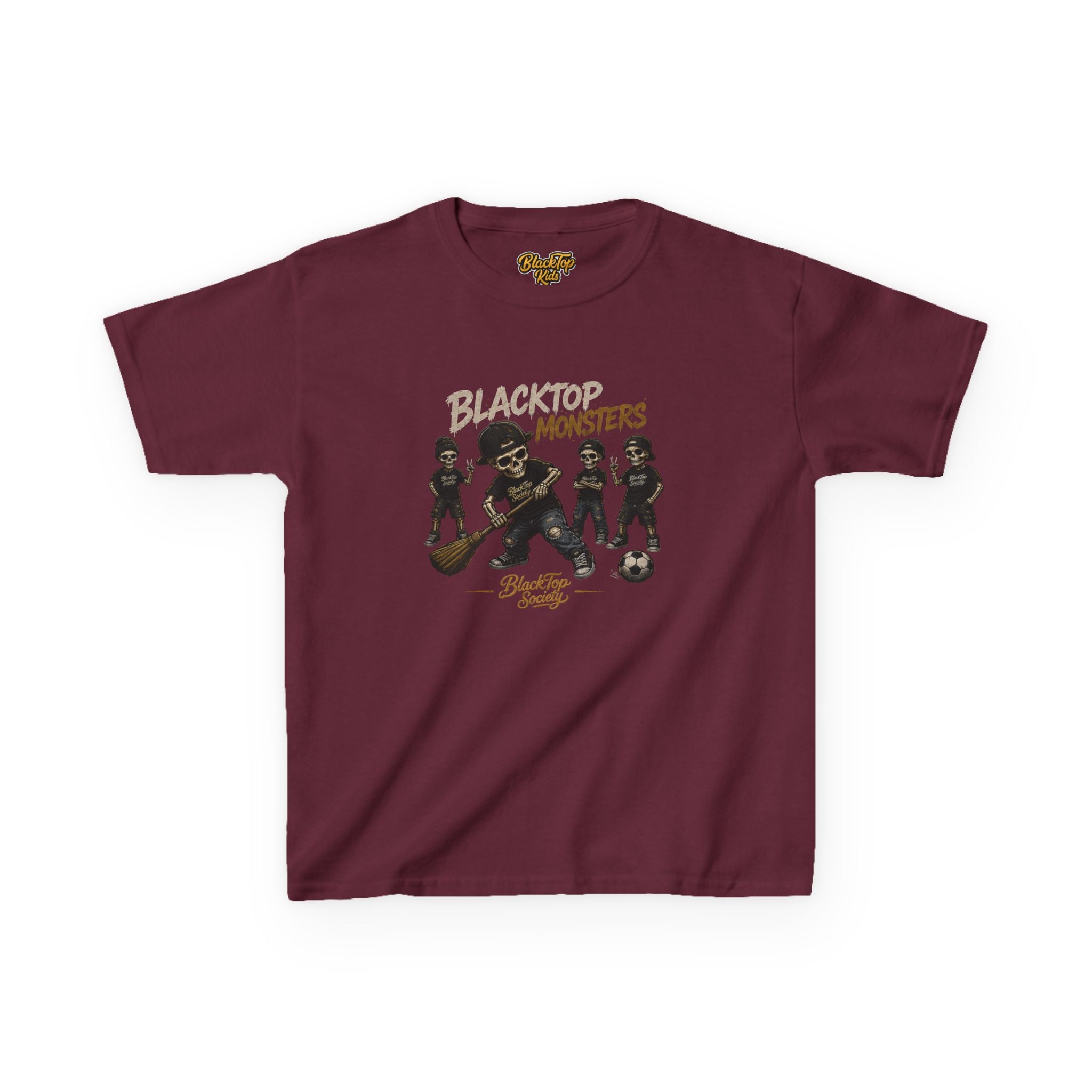 Blacktop Monsters skate crew graphic kids tee — Blacktop Society