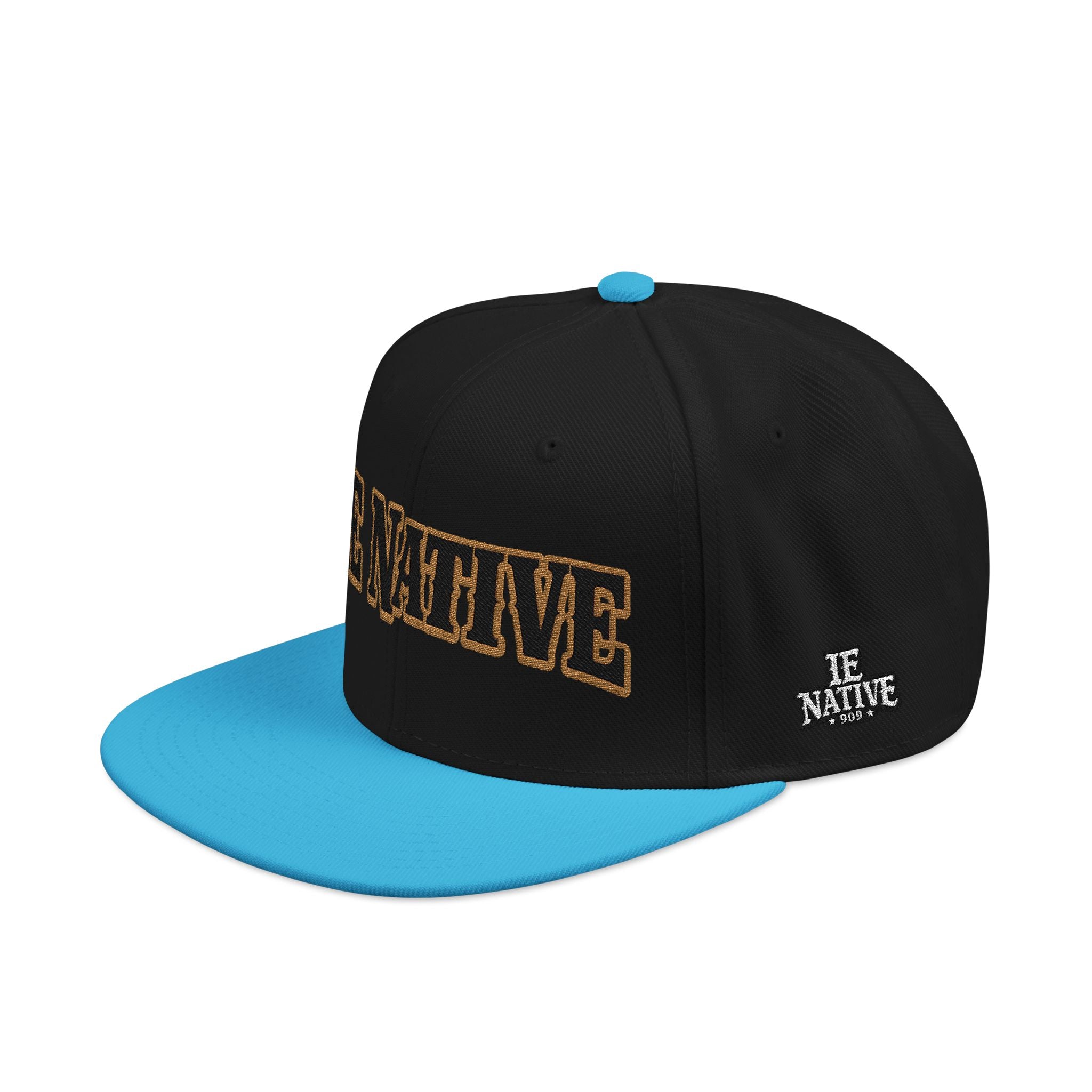 Be Native leopard stitch embroidered snapback hat, Blacktop Society, view 2