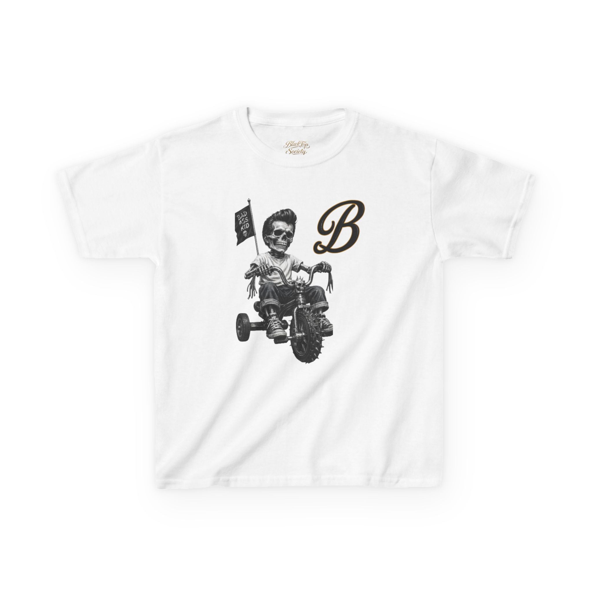 Kids Tee — 'BlackTop Society' Tricycle Graphic Shirt