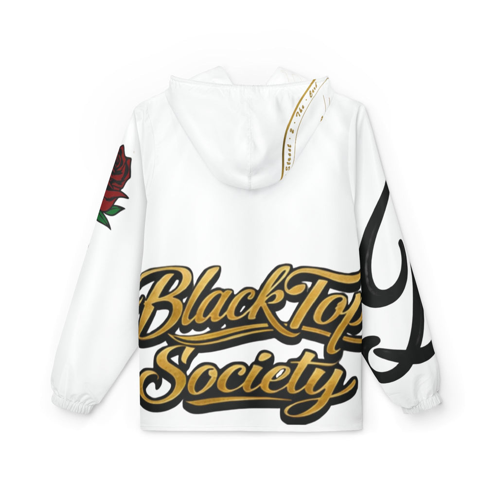Blacktop Society Skeleton Couple Windbreaker Jacket - Streetwear Graphic Hooded Windbreaker