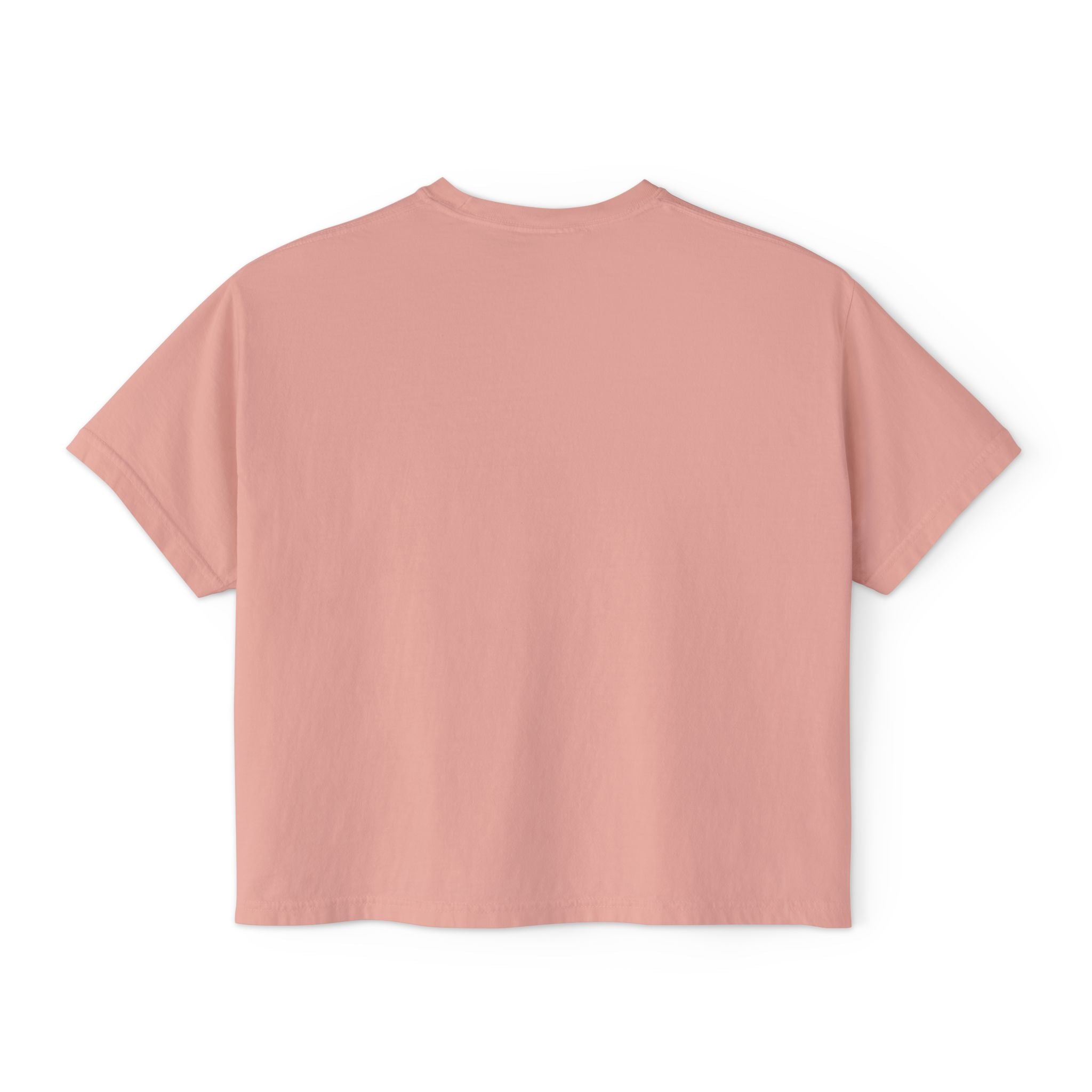 Pink oversized streetwear tee, back view — casual graphic t-shirt for urban style