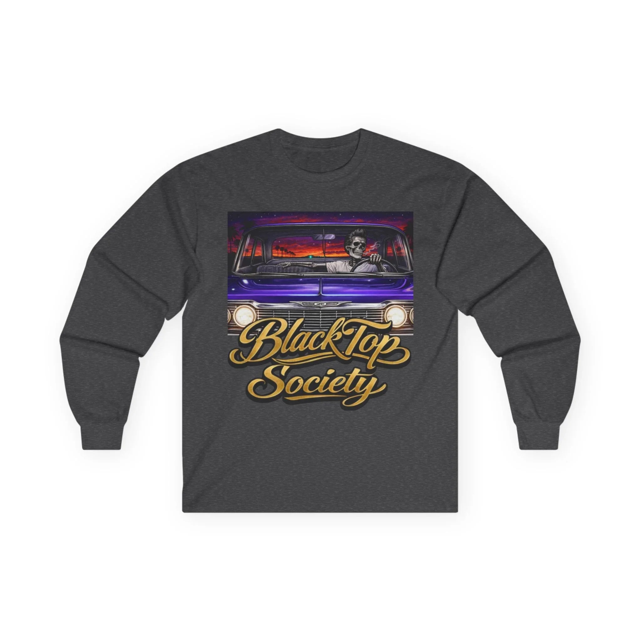 Lowrider Car Long Sleeve Tee – Retro Cruise Night Graphic