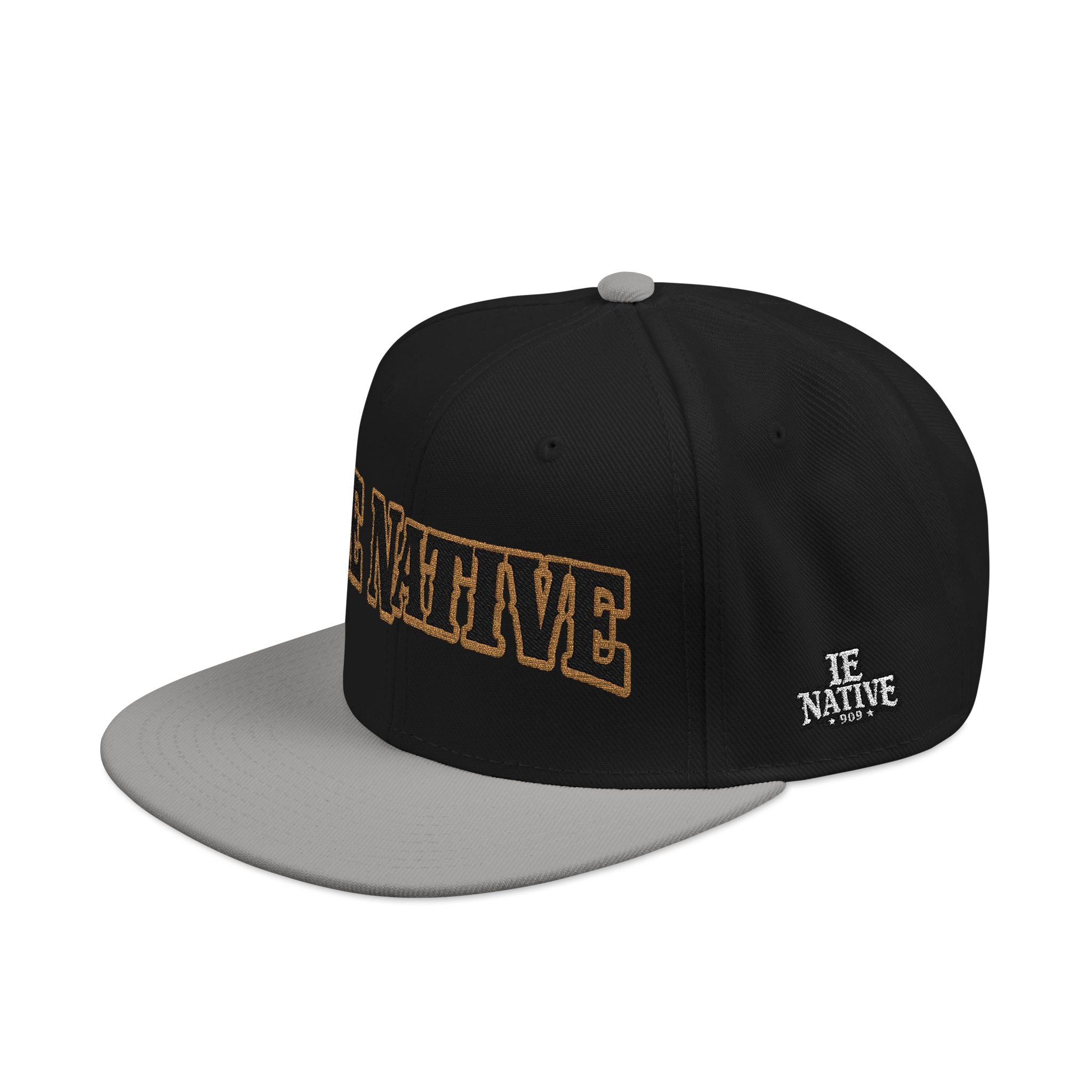 Be Native leopard stitch embroidered snapback hat, Blacktop Society, view 6