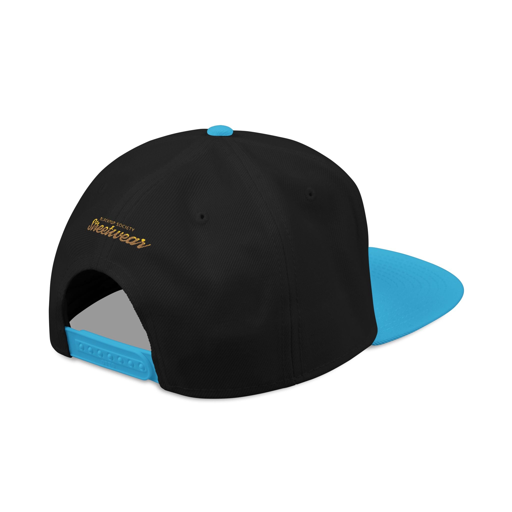 Embroidered Snapback Hat — Vintage Rebel Logo with USA Flag Patch