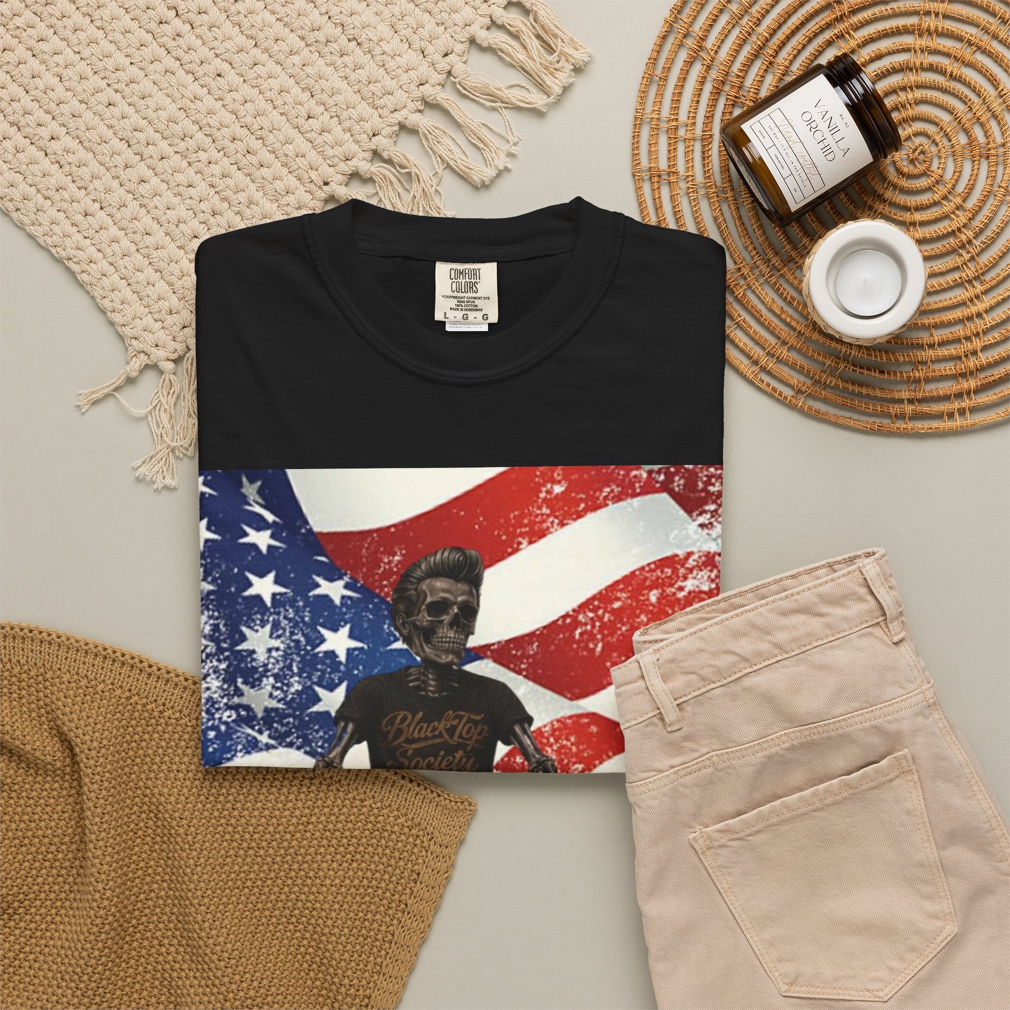 Patriotic 'This is our Land' graphic tee, Blacktop Society, view 8