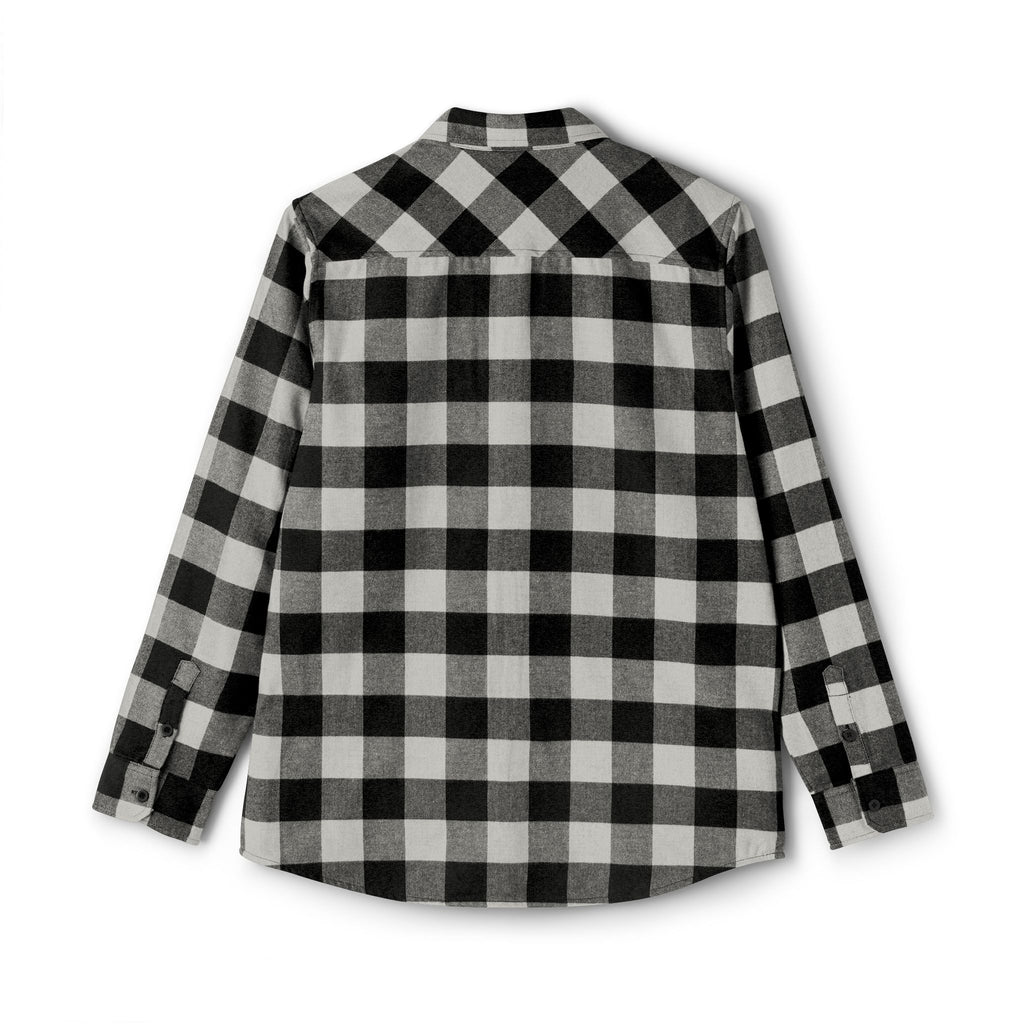 Blacktop Society plaid flannel shirt, chest embroidery detail, view 11