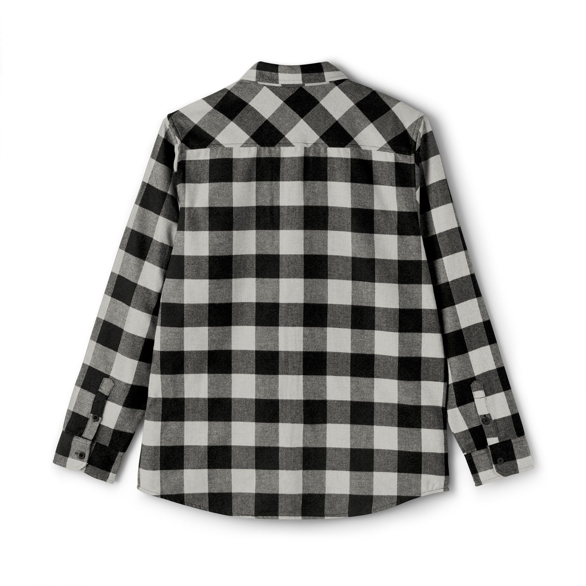 Blacktop Society plaid flannel shirt, chest embroidery detail, view 11