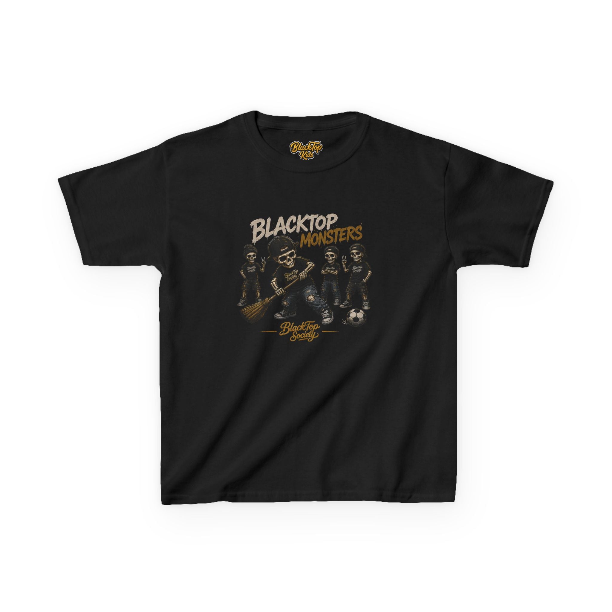 Blacktop Monsters skate crew graphic kids tee — Blacktop Society