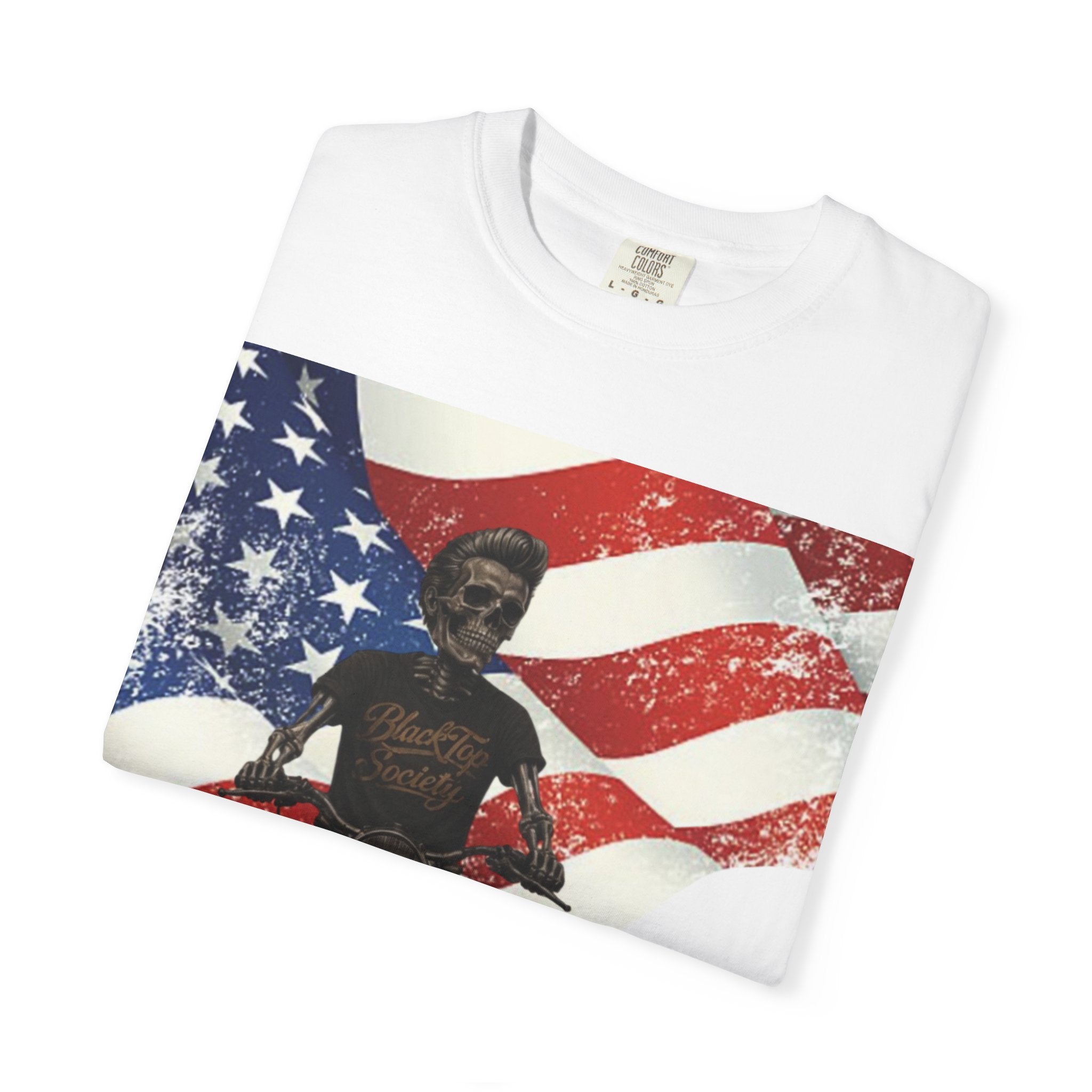 Patriotic 'This is our Land' graphic tee, Blacktop Society, view 4