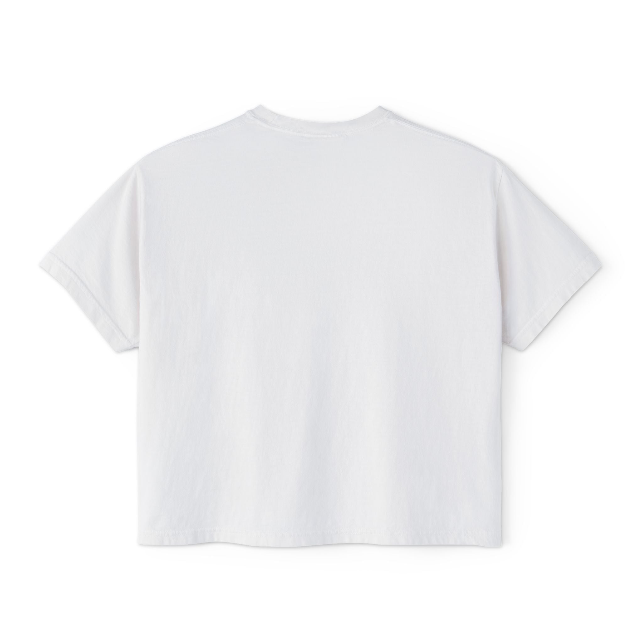 White oversized streetwear tee with clean back design, ideal for urban style and graphic customization
