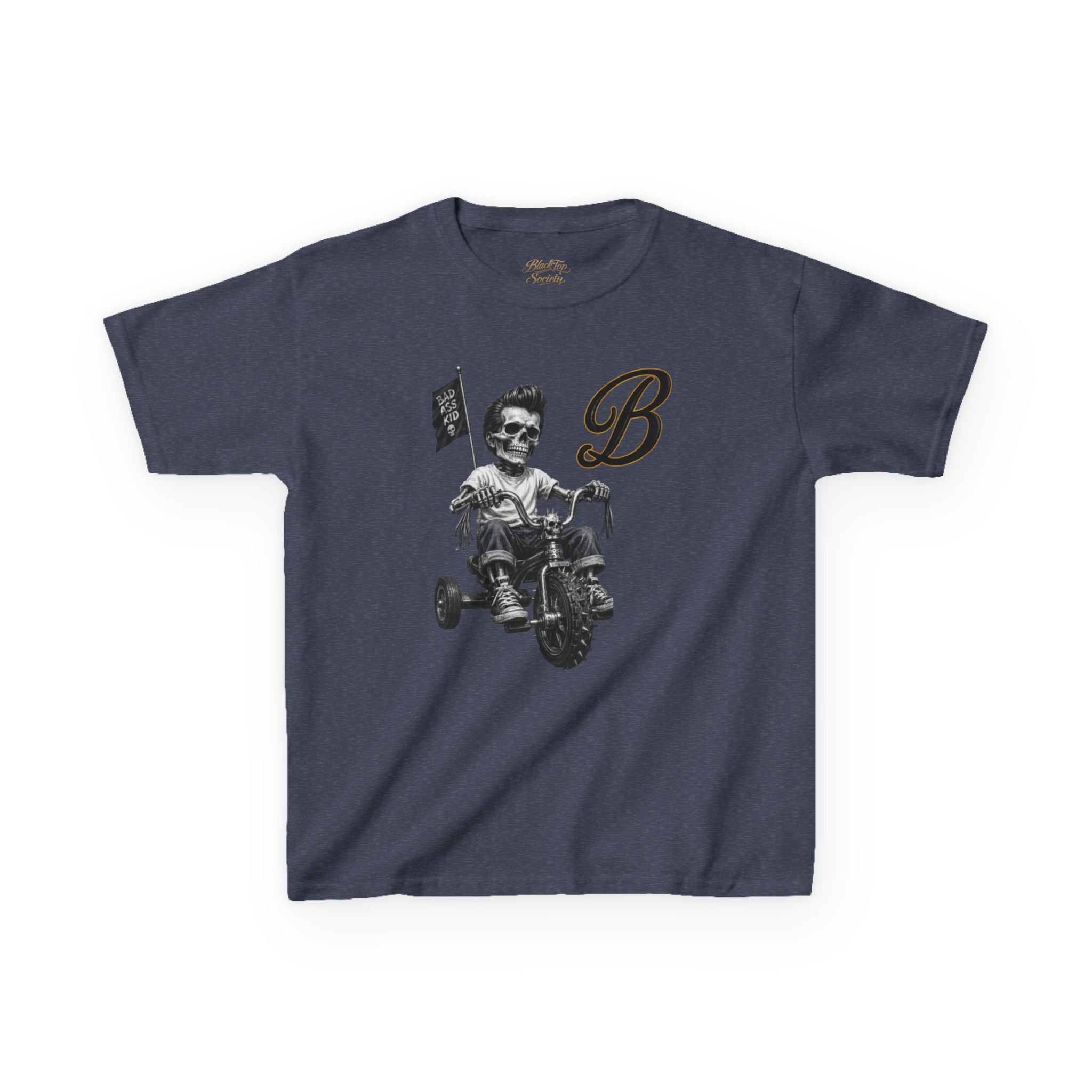 Kids Tee — 'BlackTop Society' Tricycle Graphic Shirt