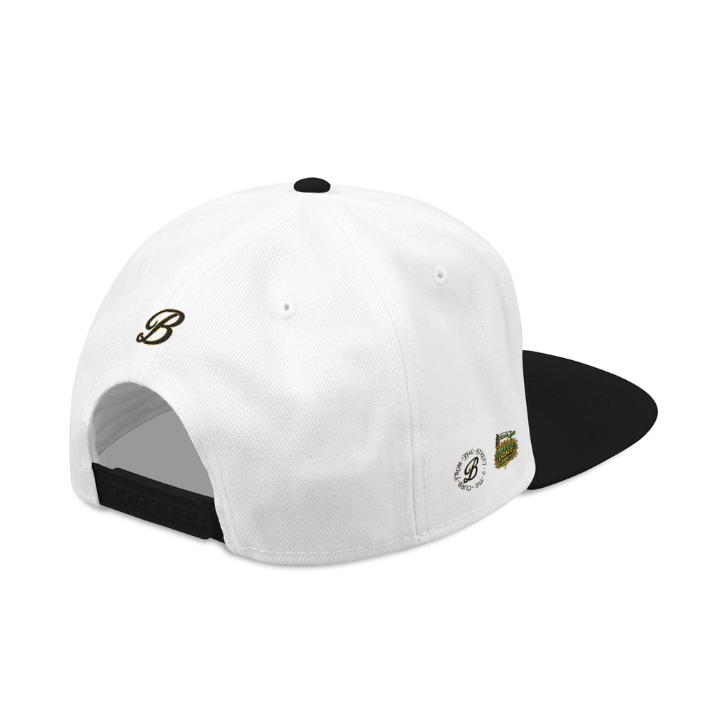 Vintage Camper Snapback Hat — Embroidered Palm Tree & Van Design