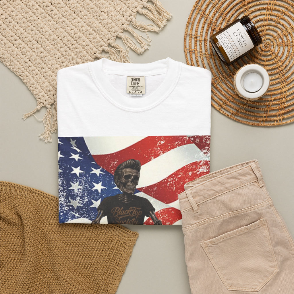 Patriotic 'This is our Land' graphic tee, Blacktop Society, view 3
