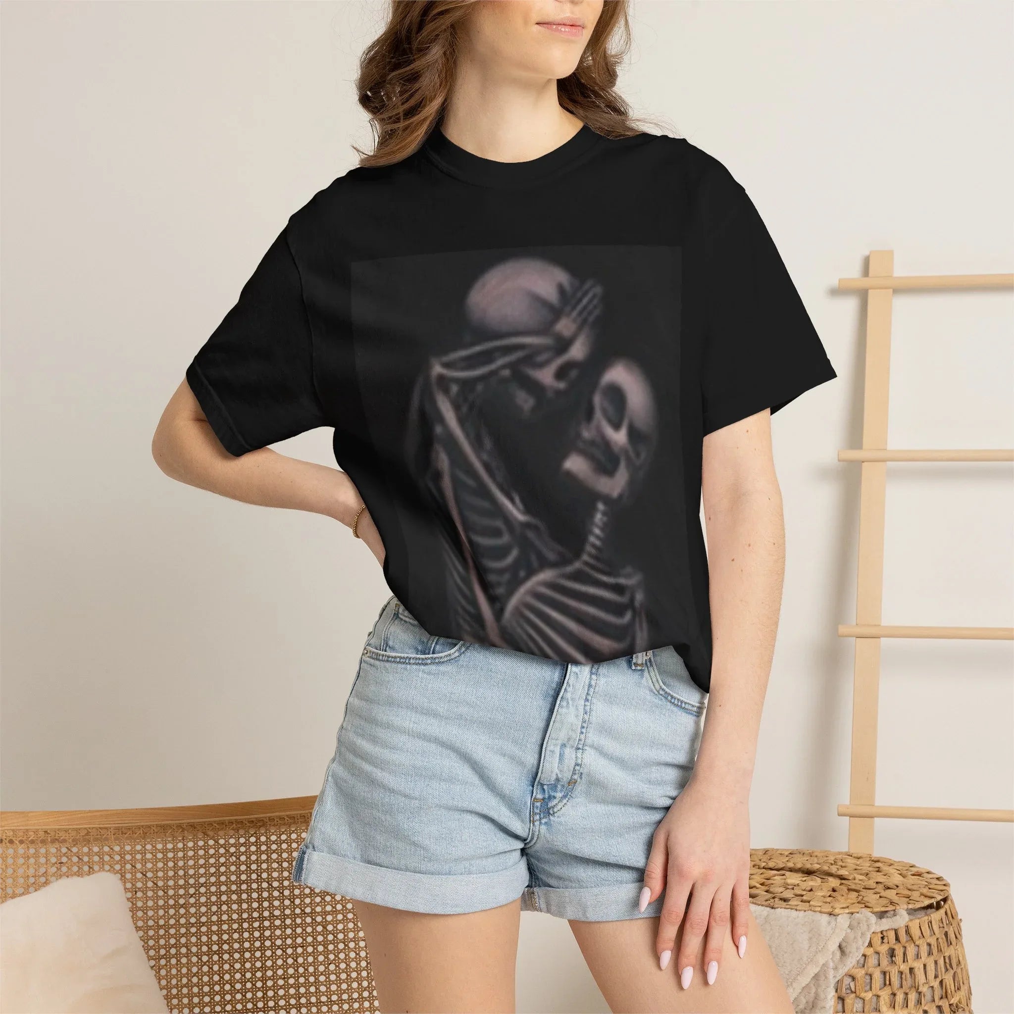 Skeleton Lovers Graphic T-Shirt – Gothic Romance Tee