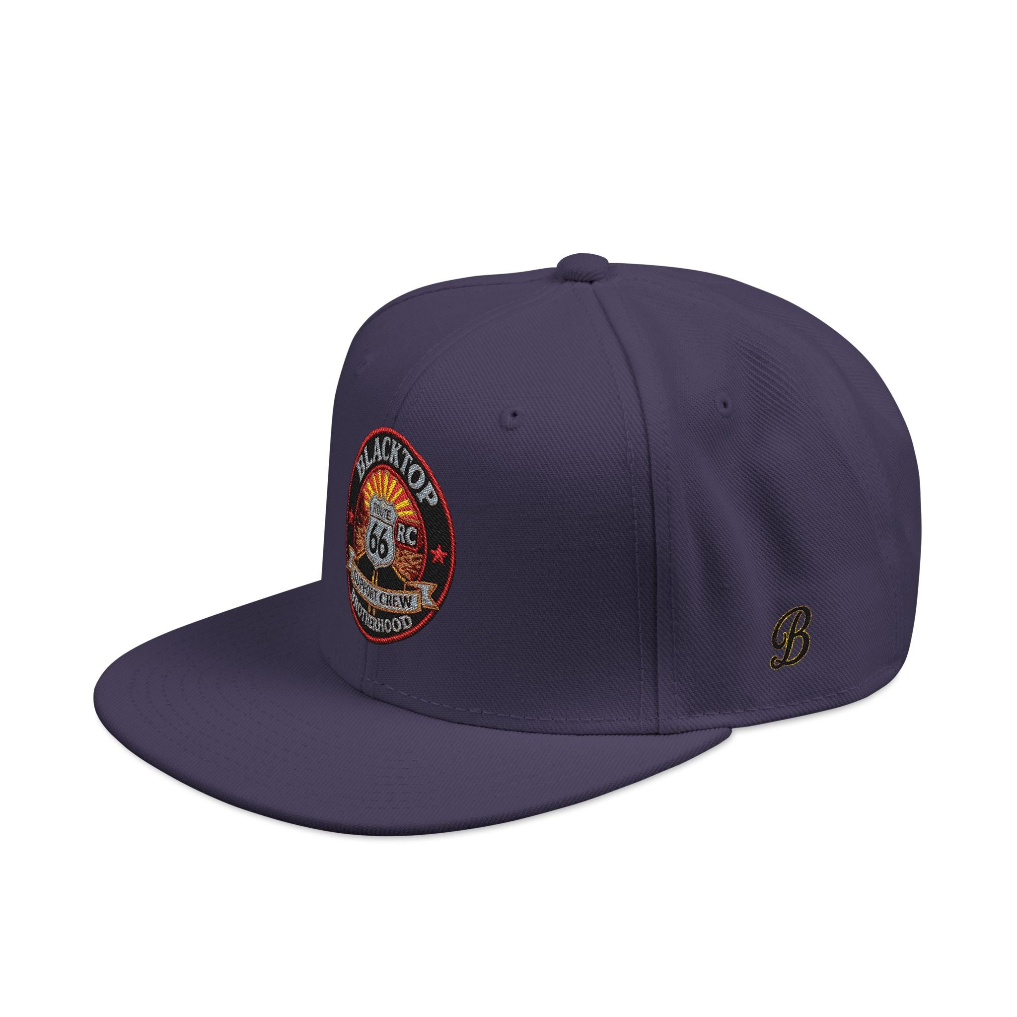 Embroidered Snapback Hat — Patriotic American Flag & Vintage Patch Design
