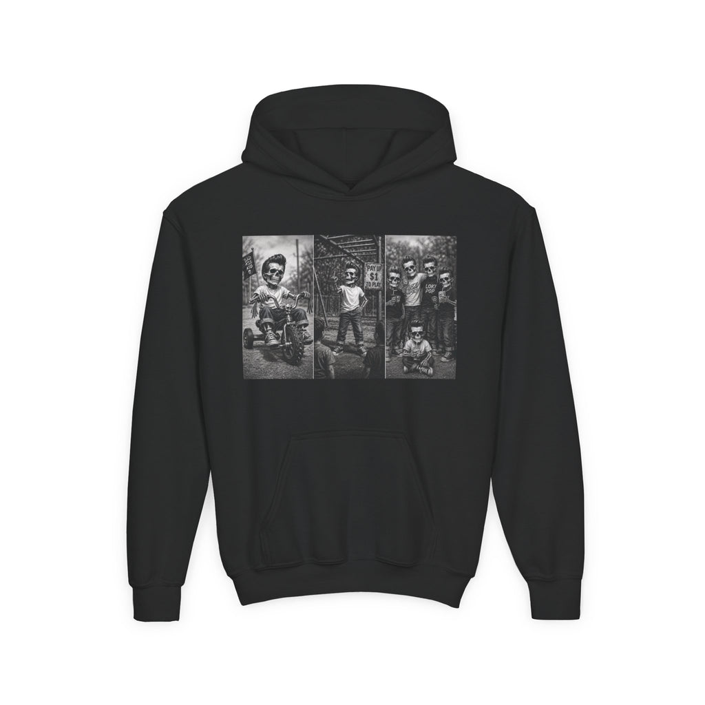 Youth Hoodie — BlackTop Kids Retro Photo Collage Pullover