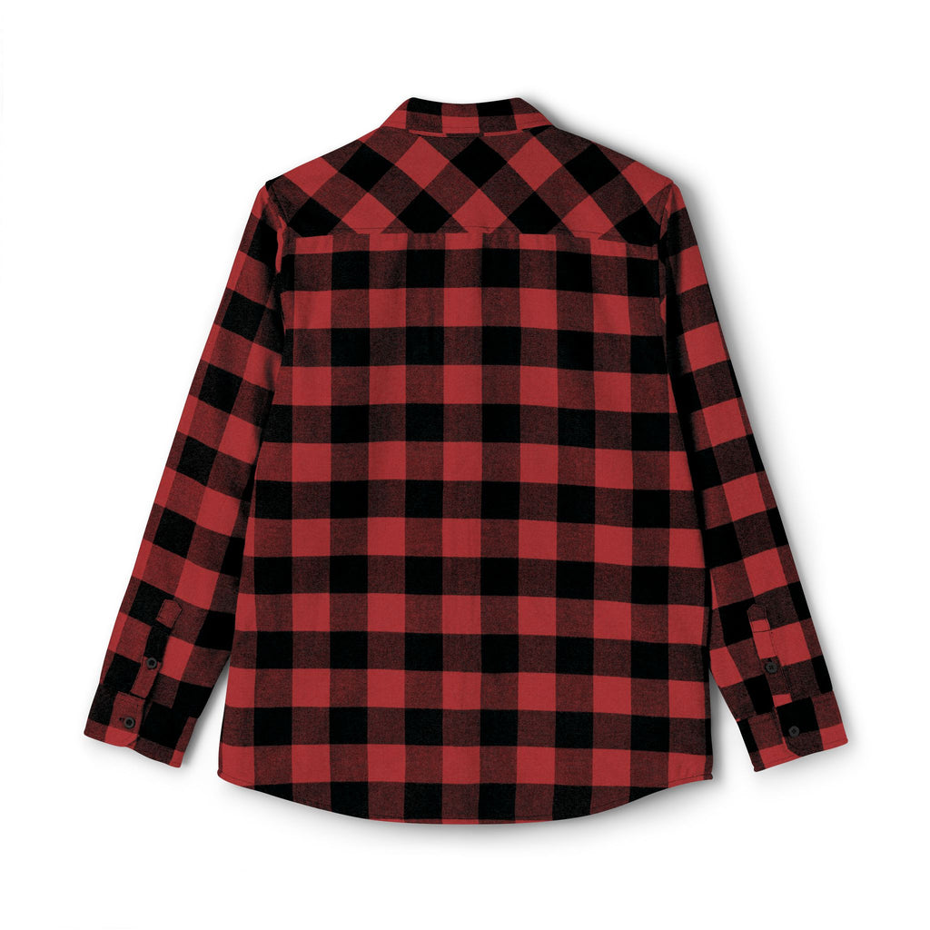 Blacktop Society plaid flannel shirt, retro moto club back graphic, view 6