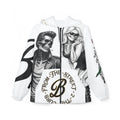 Blacktop Society Skeleton Couple Windbreaker Jacket - Streetwear Graphic Hooded Windbreaker