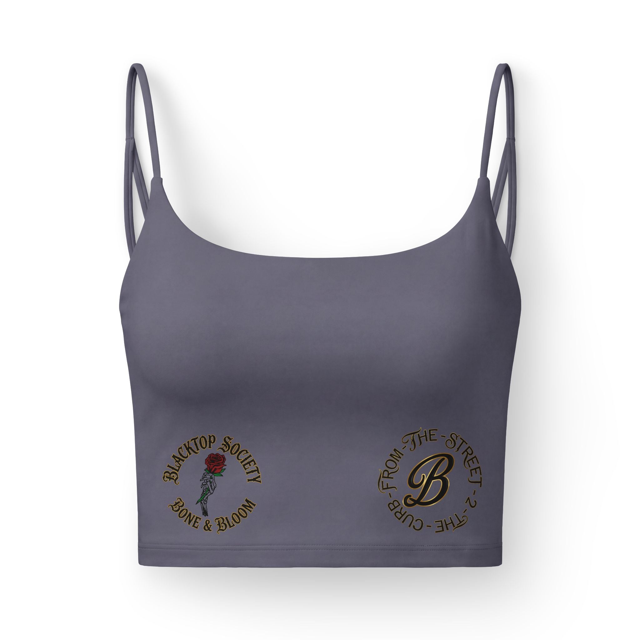 Bone & Bloom Gym Crop Top | Blacktop Society Activewear