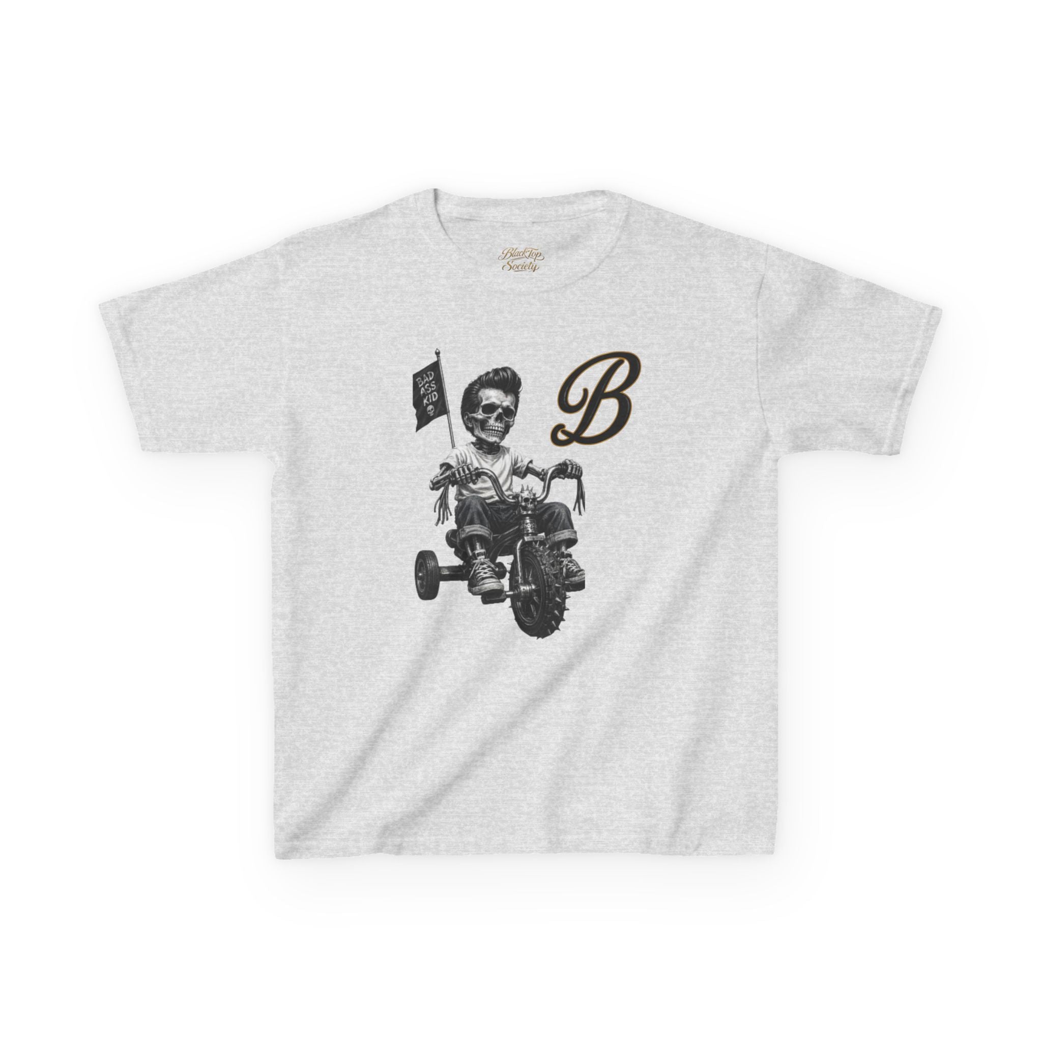 Kids Tee — 'BlackTop Society' Tricycle Graphic Shirt