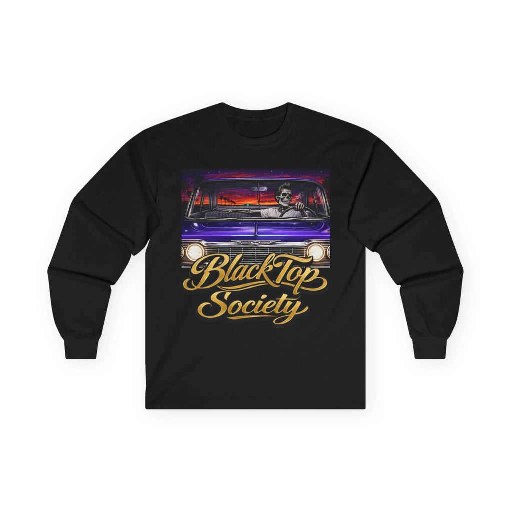 Lowrider Car Long Sleeve Tee – Retro Cruise Night Graphic