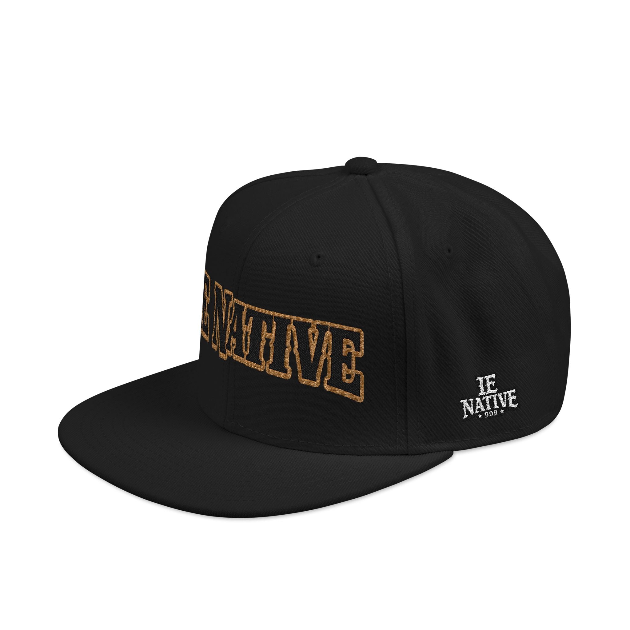 Be Native leopard stitch embroidered snapback hat, Blacktop Society, view 3