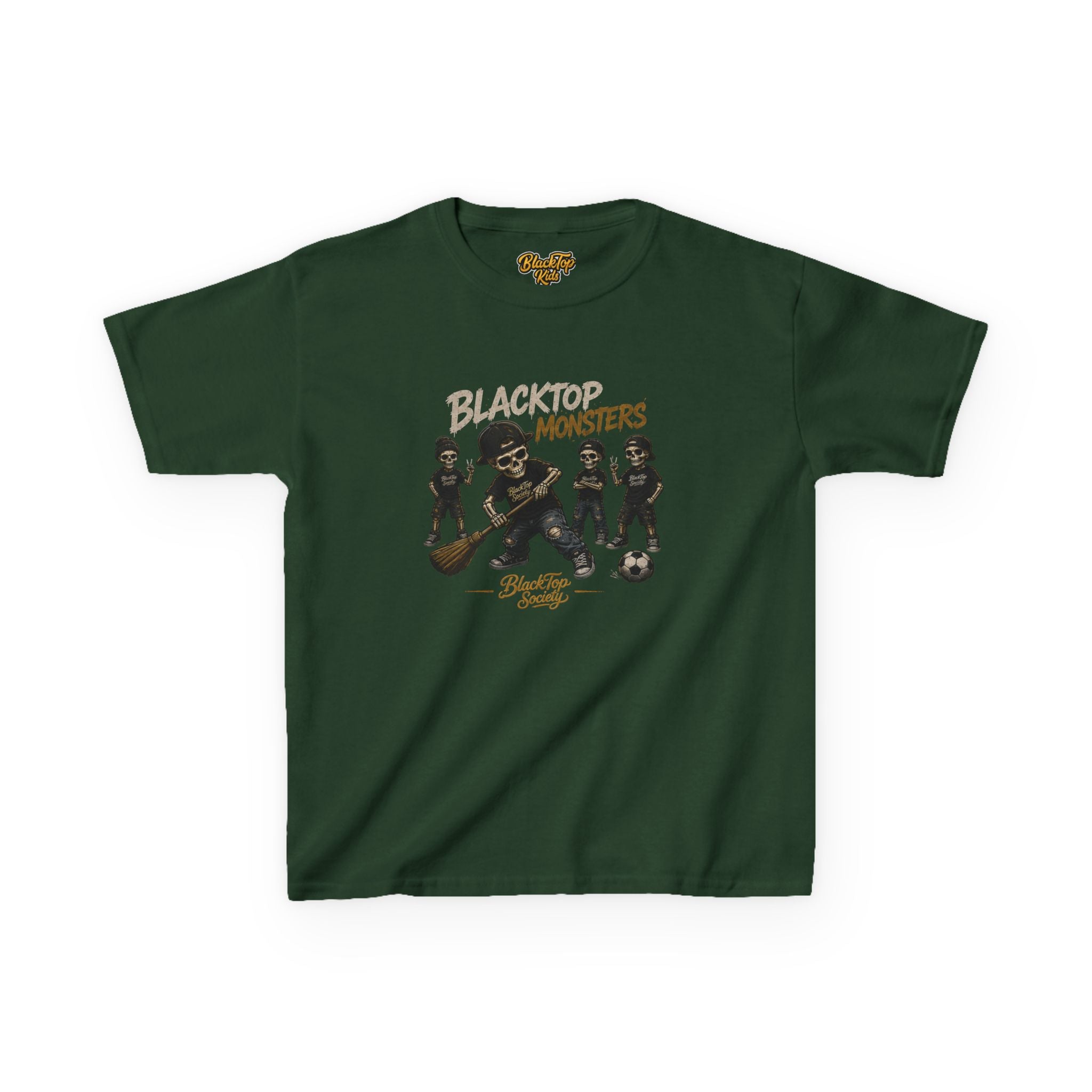 Blacktop Monsters skate crew graphic kids tee — Blacktop Society