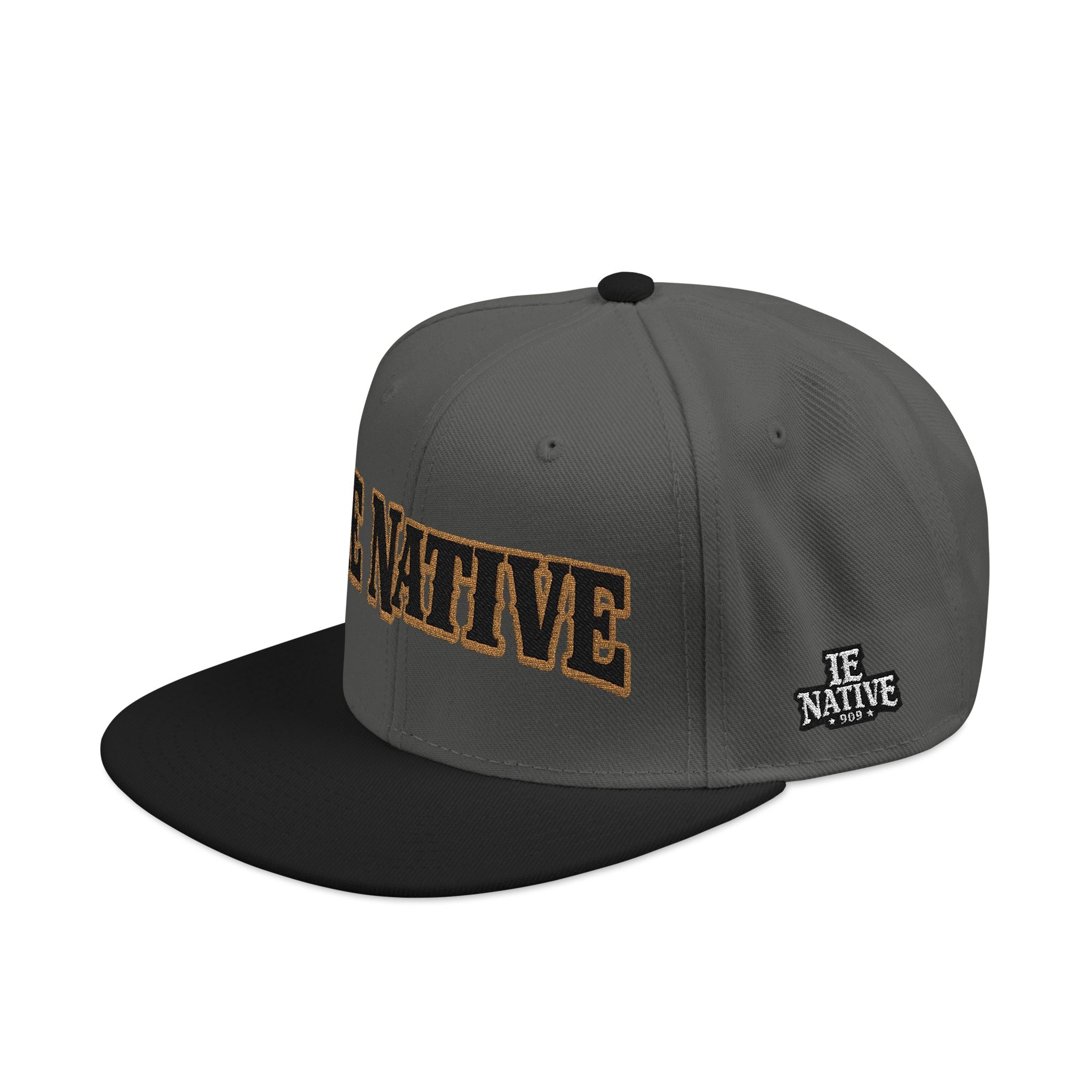 Be Native embroidered snapback hat with leopard stitch detail, Blacktop Society streetwear cap