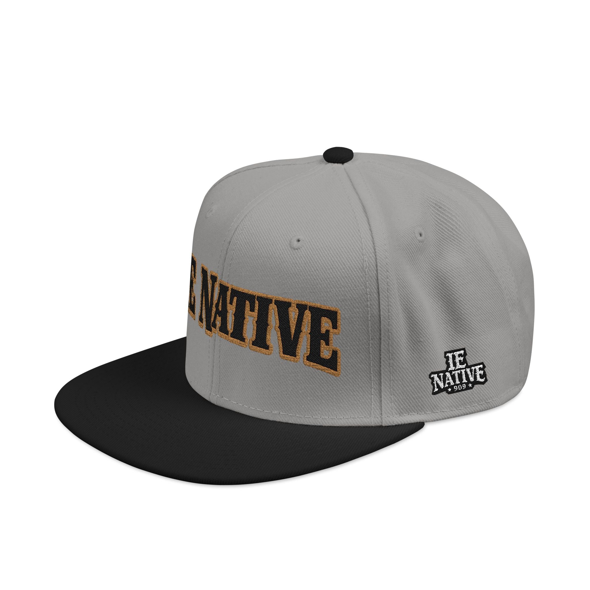 Be Native leopard stitch embroidered snapback hat, Blacktop Society, view 5