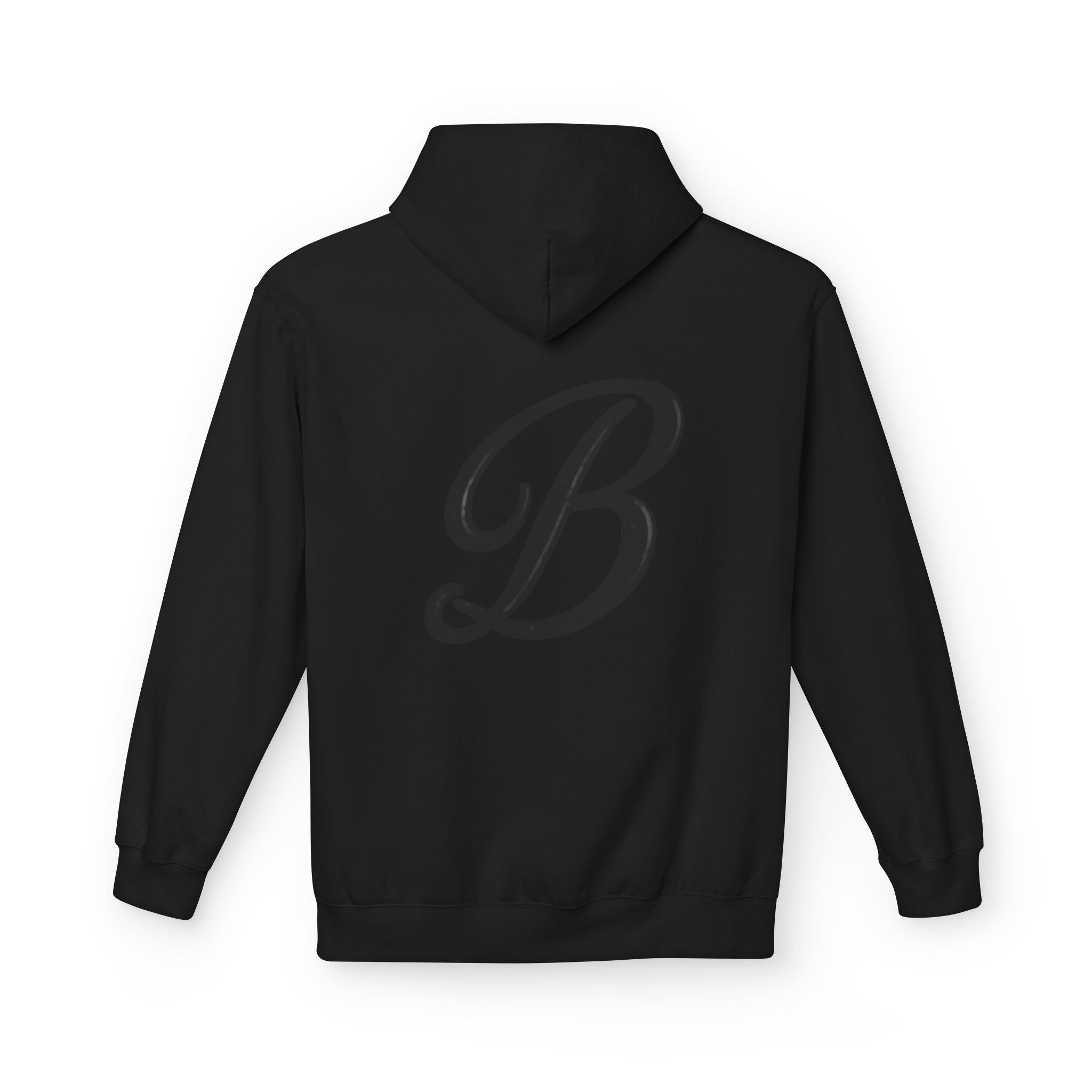 Black Top Society Hoodie — Retro Script Logo Pullover