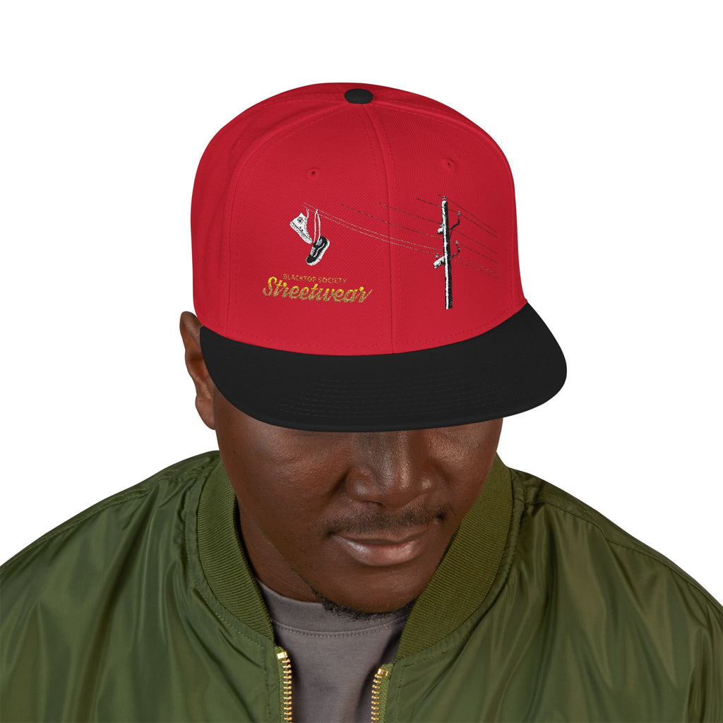 Embroidered American Flag Snapback Hat — Rose & Skull Streetwear Cap