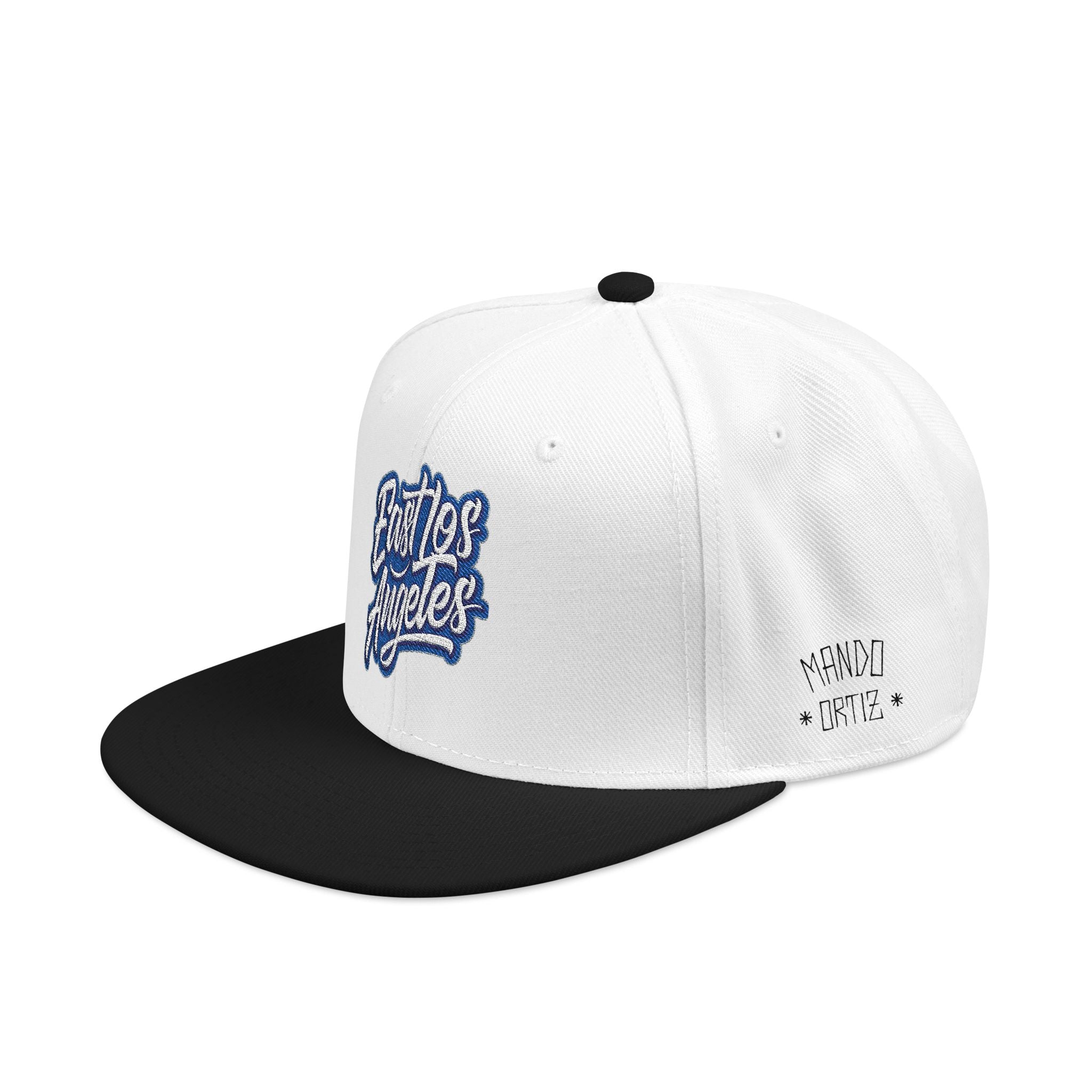Blue Vibes embroidered snapback hat, black with cyan visor, Blacktop Society, view 5
