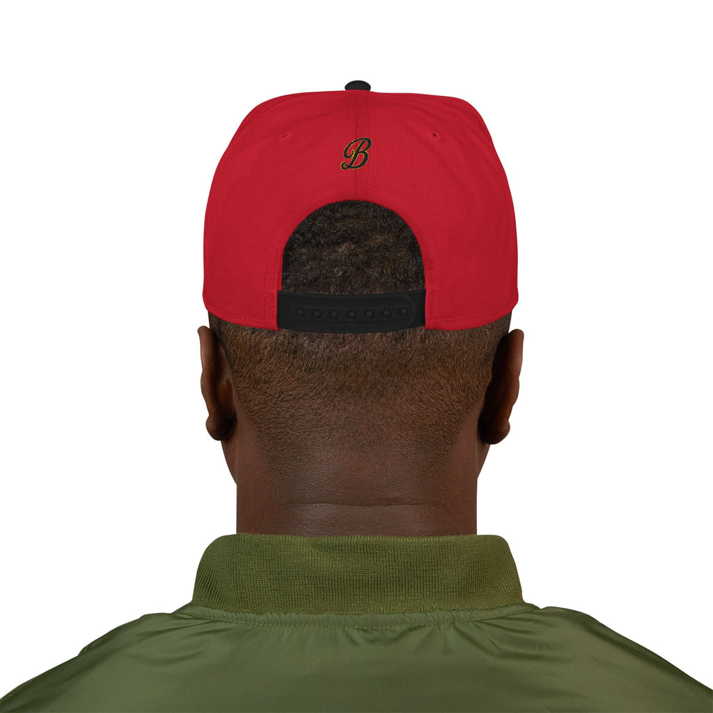 Embroidered American Flag Snapback Hat — Rose & Skull Streetwear Cap