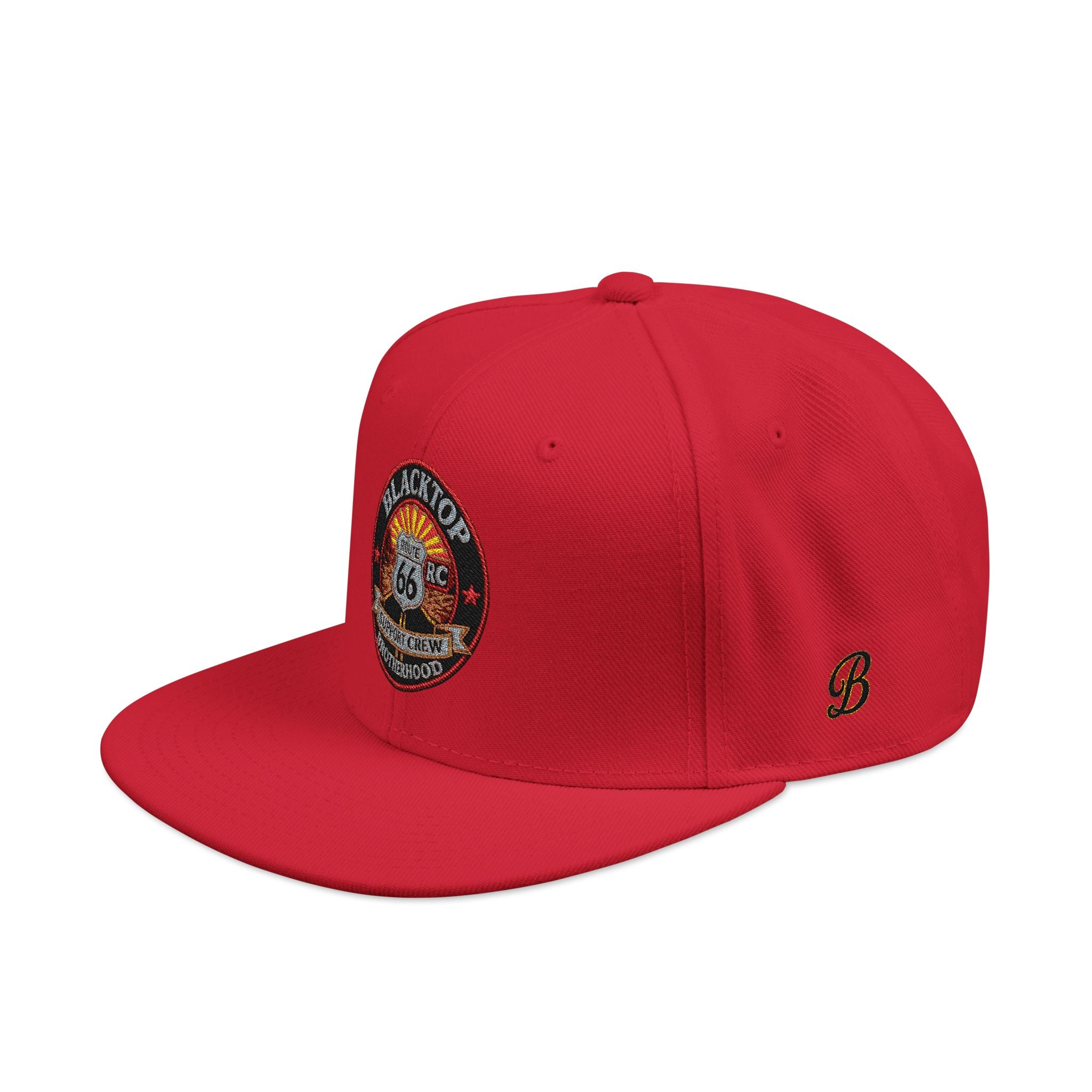 Embroidered Snapback Hat — Patriotic American Flag & Vintage Patch Design