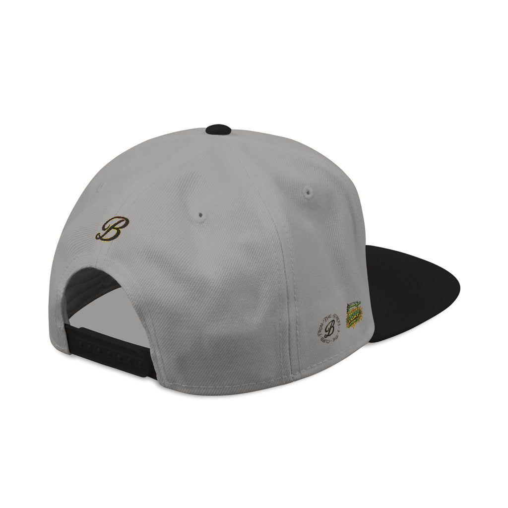 Vintage Camper Snapback Hat — Embroidered Palm Tree & Van Design