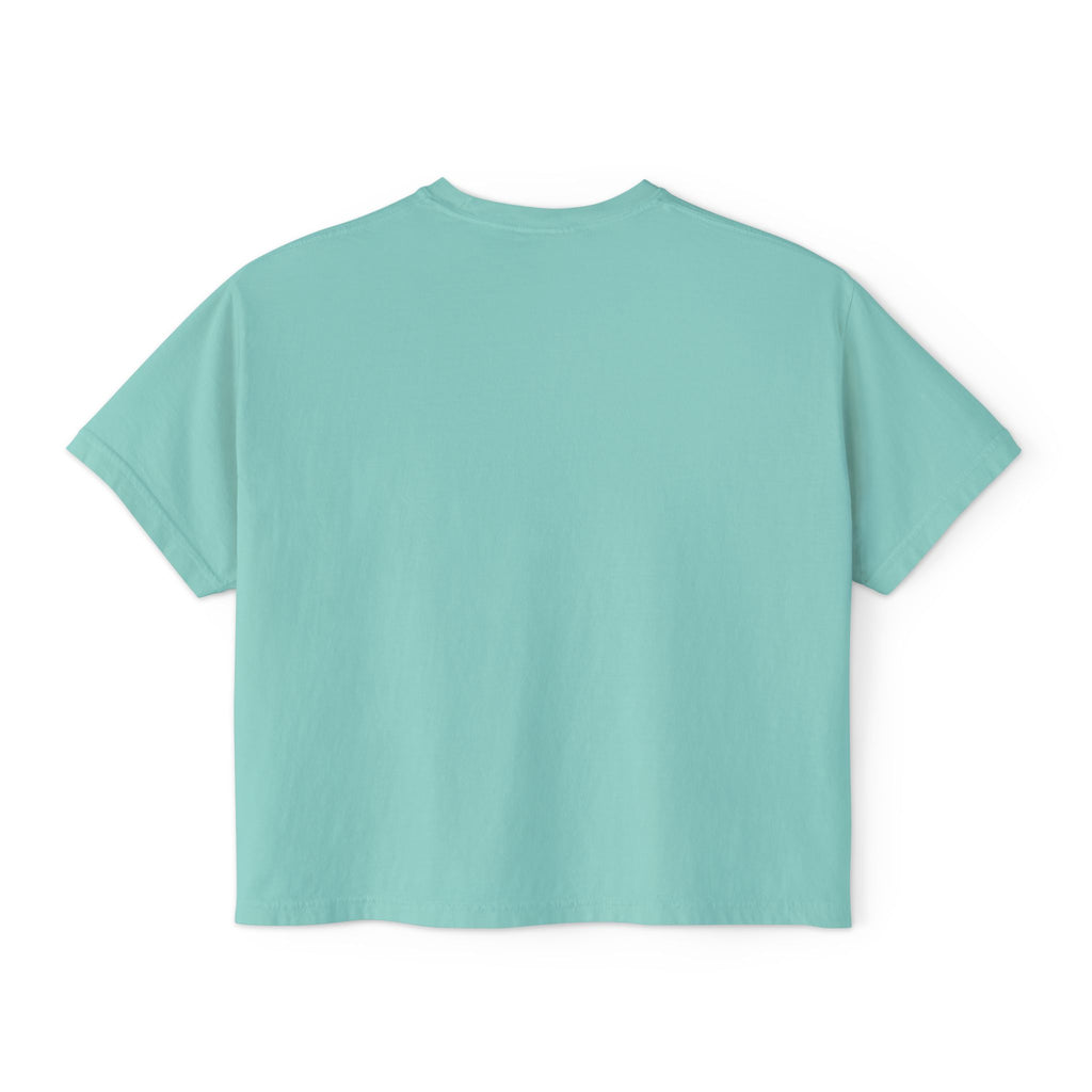 Mint green oversized graphic tee, streetwear style, plain back view for casual wear