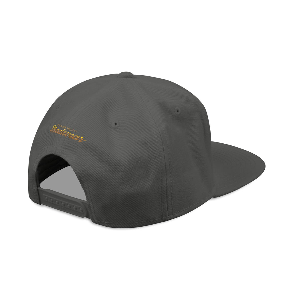 Embroidered Snapback Hat — Vintage Rebel Logo with USA Flag Patch