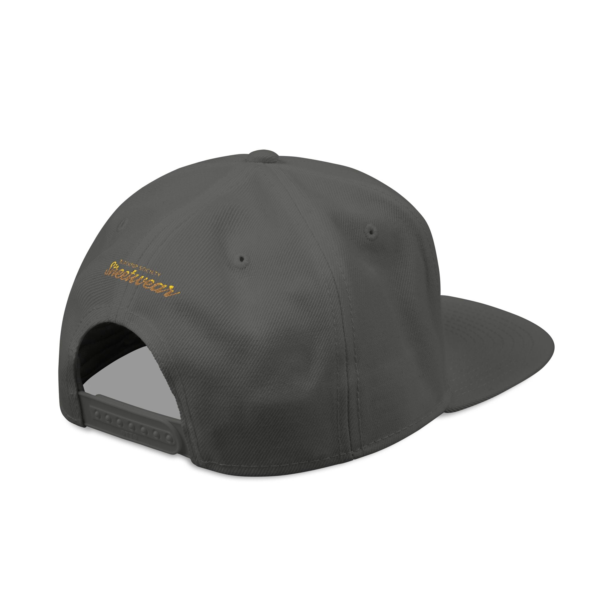 Embroidered Snapback Hat — Vintage Rebel Logo with USA Flag Patch