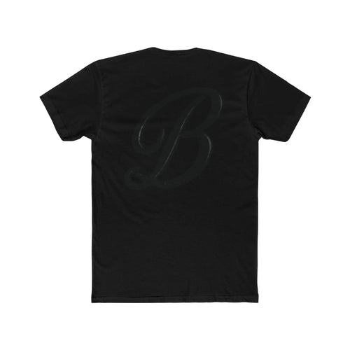 Black streetwear tee with subtle B logo, urban graphic design for culture-driven style