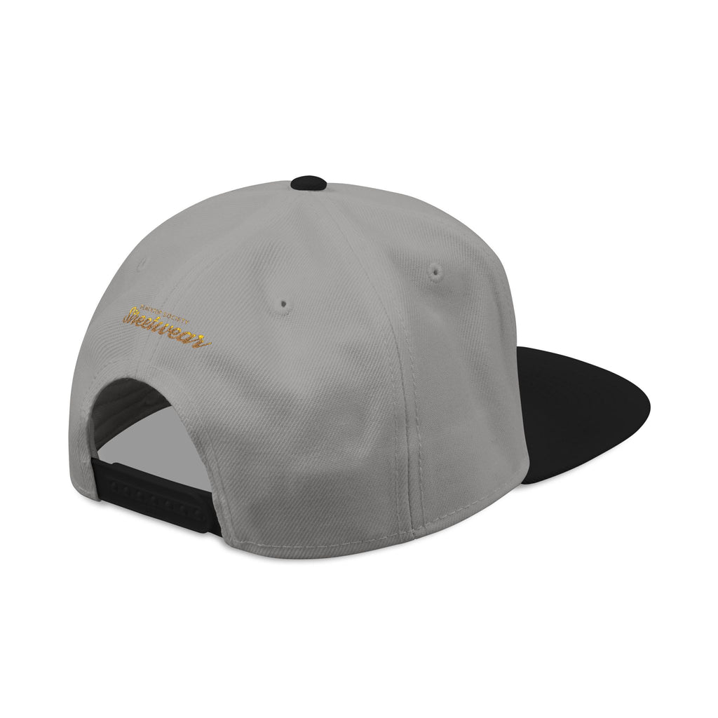 Embroidered Snapback Hat — Vintage Rebel Logo with USA Flag Patch