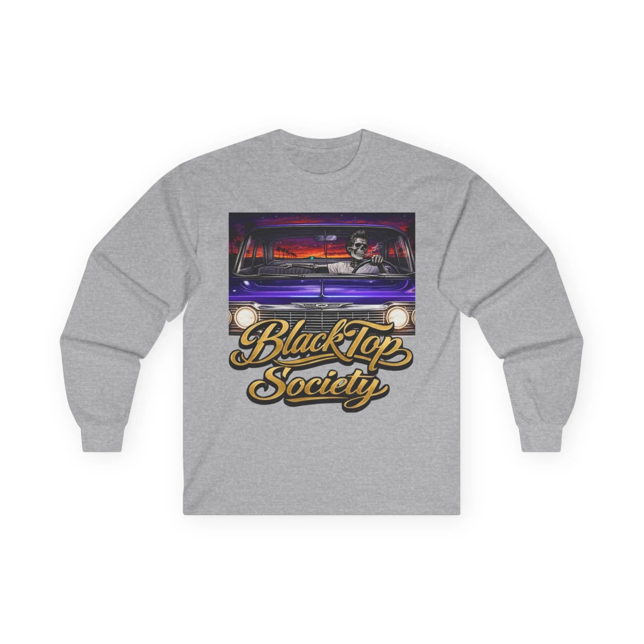 Lowrider Car Long Sleeve Tee – Retro Cruise Night Graphic